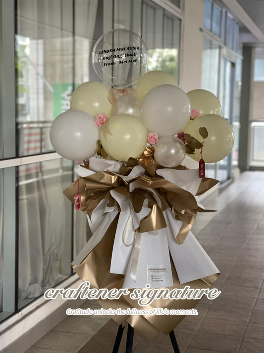 Champagne Glow Balloon Flower Stand #2